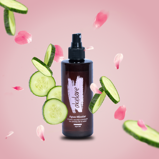 Agua Micelar Anti-edad con Agua de Rosas y Panthenol