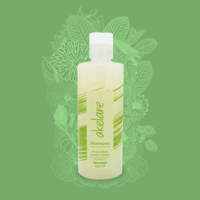 Shampoo Anti-Edad y Anti-Caída con Extracto de Romero y Aceite de Coco